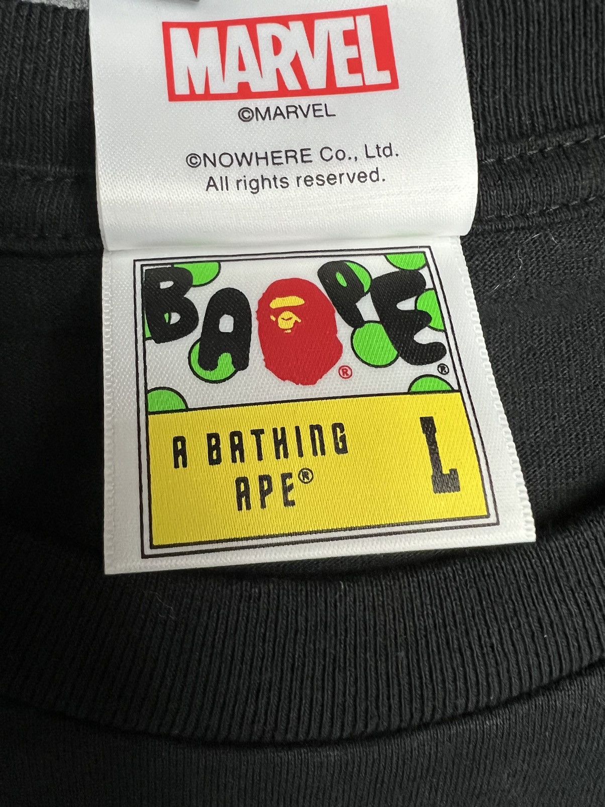 Bape × Marvel Comics Bape x Marvel Black Widow T-Shirt Size US L / EU 52-54 / 3 - 5 Thumbnail