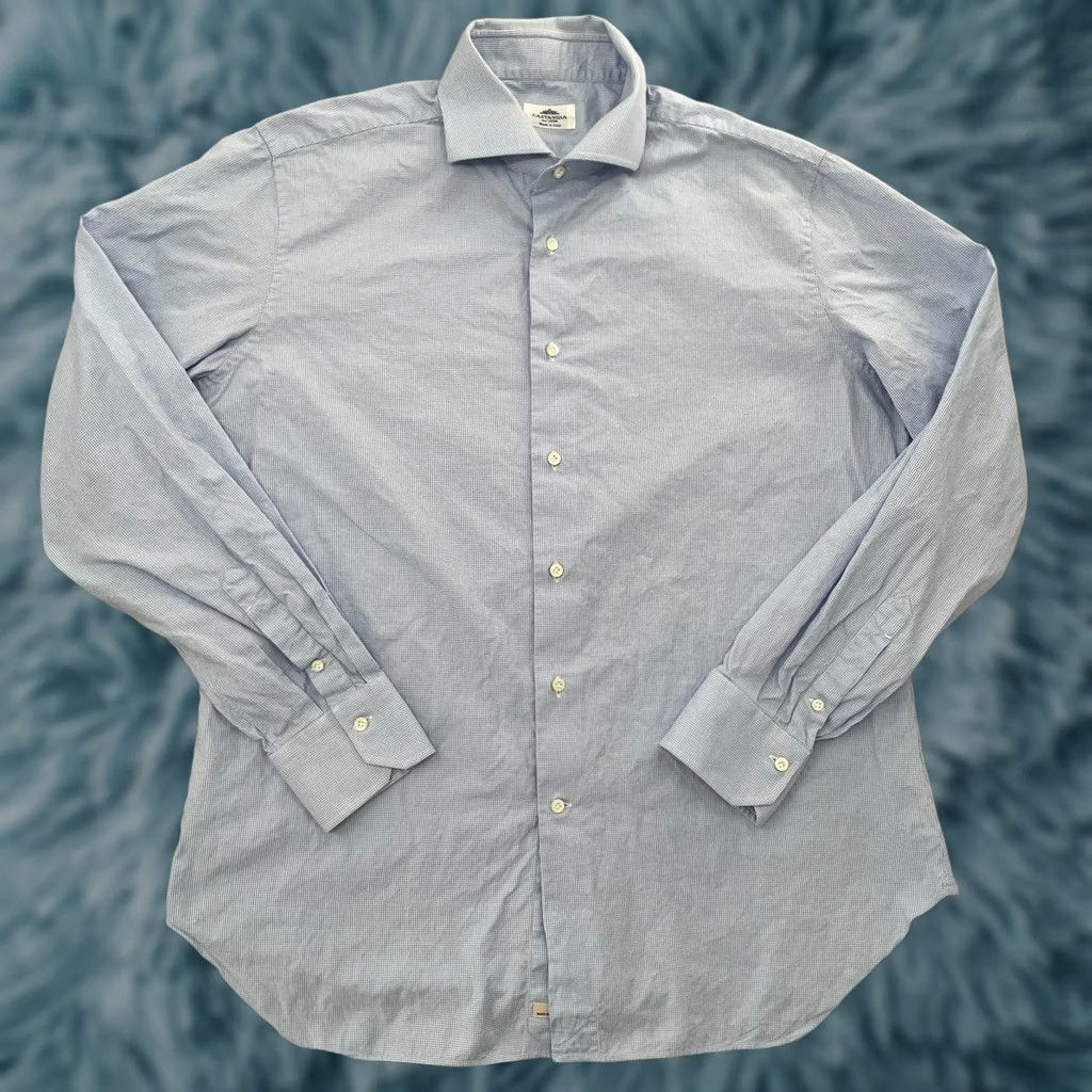 Vintage Castangia Shirt Adult XL Blue Long Sleeve Button Up Woven Italian Mens Regular Cotton Size US XL / EU 56 / 4 - 1 Thumbnail