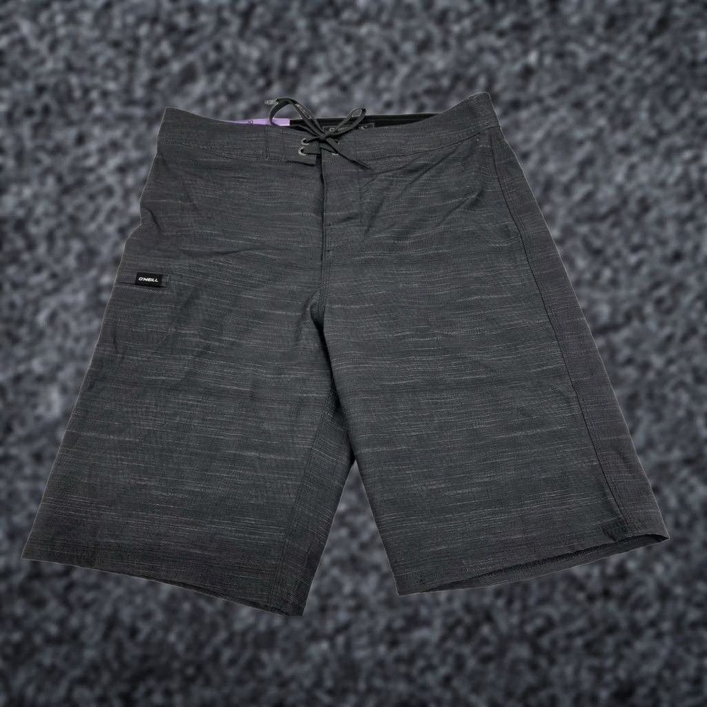 O'Neill NWT O'Neill Mens Grey Board Shorts Drawstring Side Pocket Zip 30/10 Regular Size US 30 / EU 46 - 1 Thumbnail