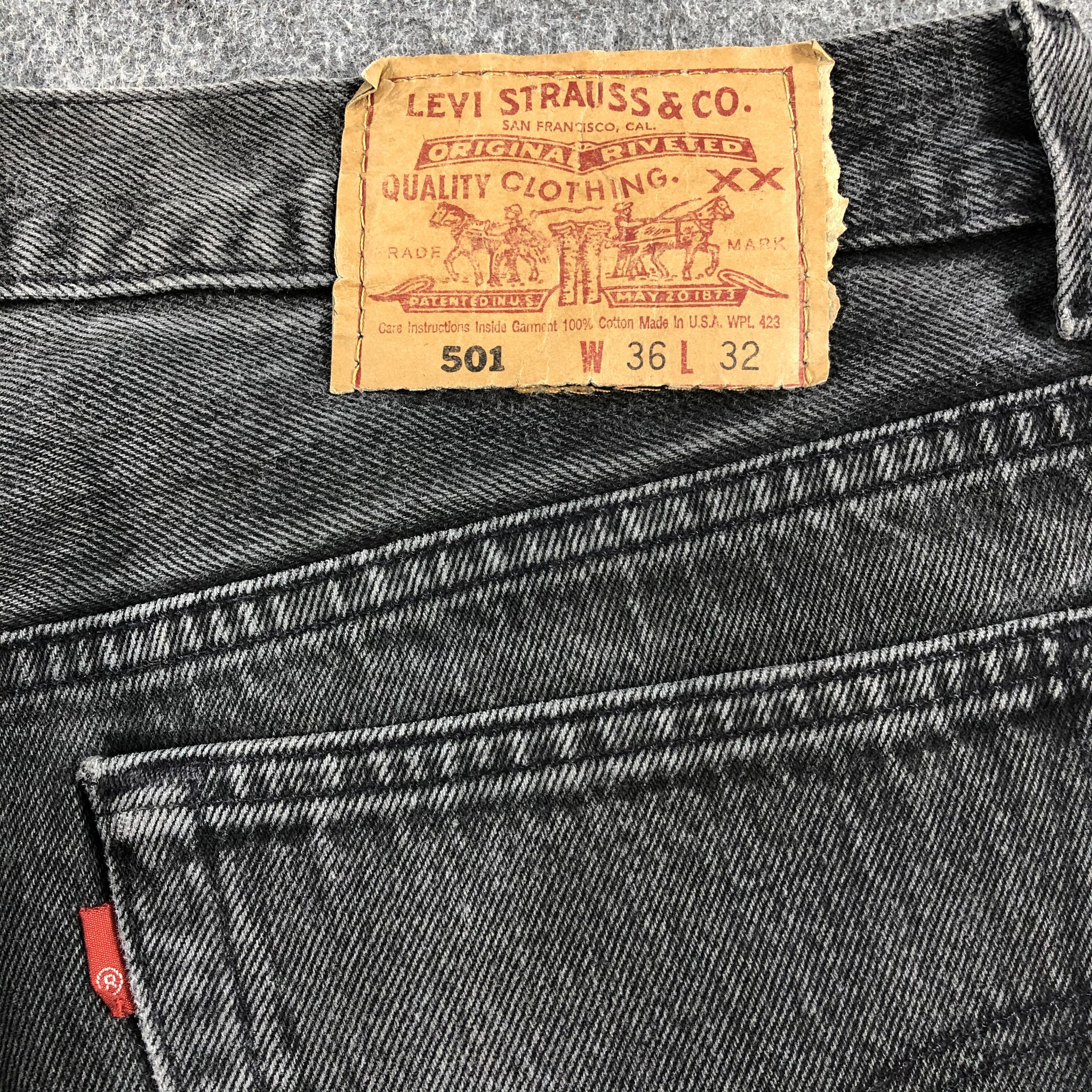 Levi's 90s Vintage Distress Levis 501 Jeans-J1439 Size US 35 - 5 Thumbnail