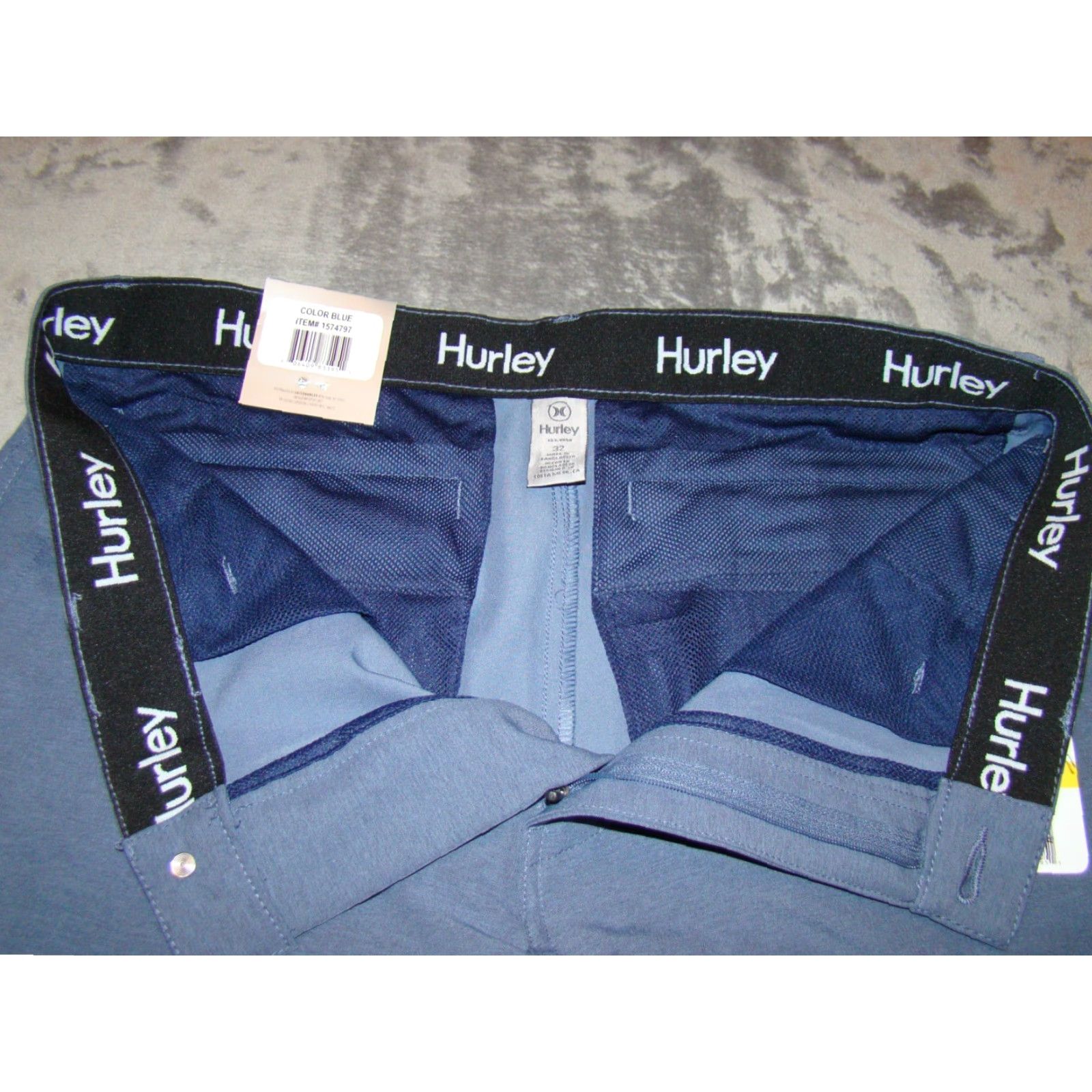 Hurley NWT Hurley Hybrid Walk Shorts Men's 32 9.5 Regular Fit Blue Water Repel Stretch Size US 32 / EU 48 - 4 Thumbnail