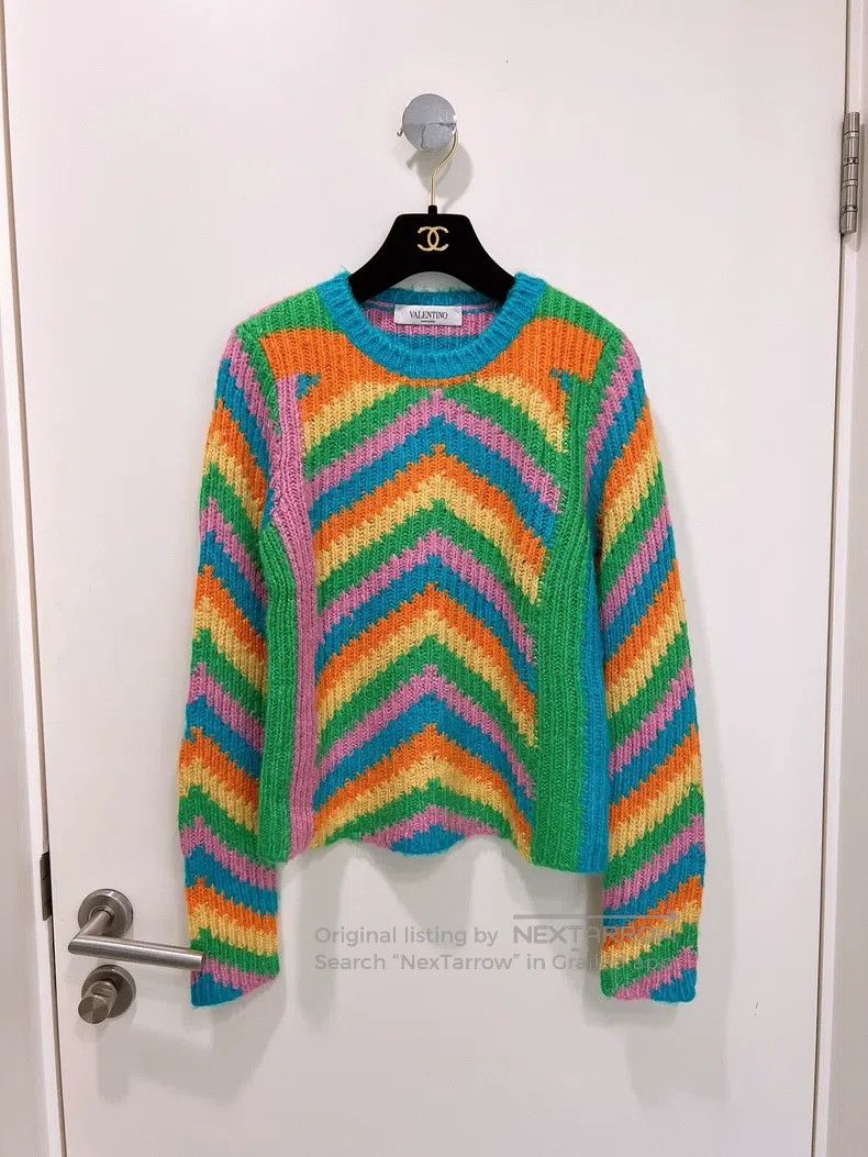 Valentino Valentino Color-blocked sweater knitwear Size S / US 4 / IT 40 - 1 Thumbnail
