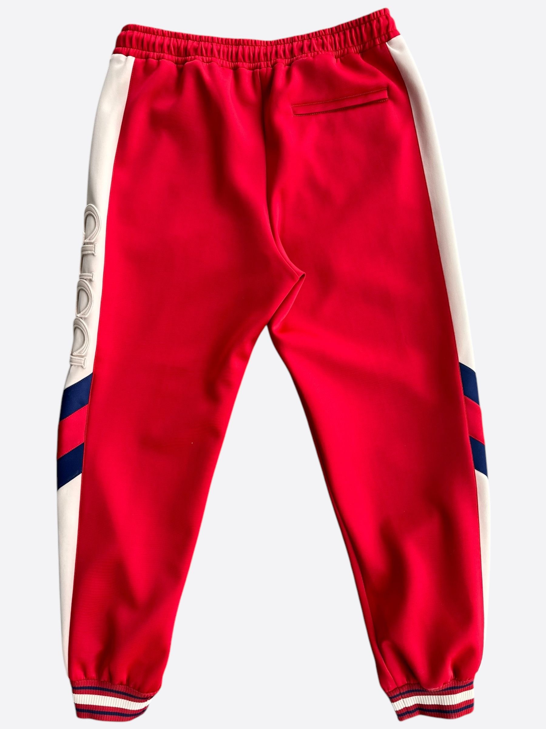 Gucci Gucci Red & White Striped Logo Trackpants Size US 36 / EU 52 - 2 Thumbnail