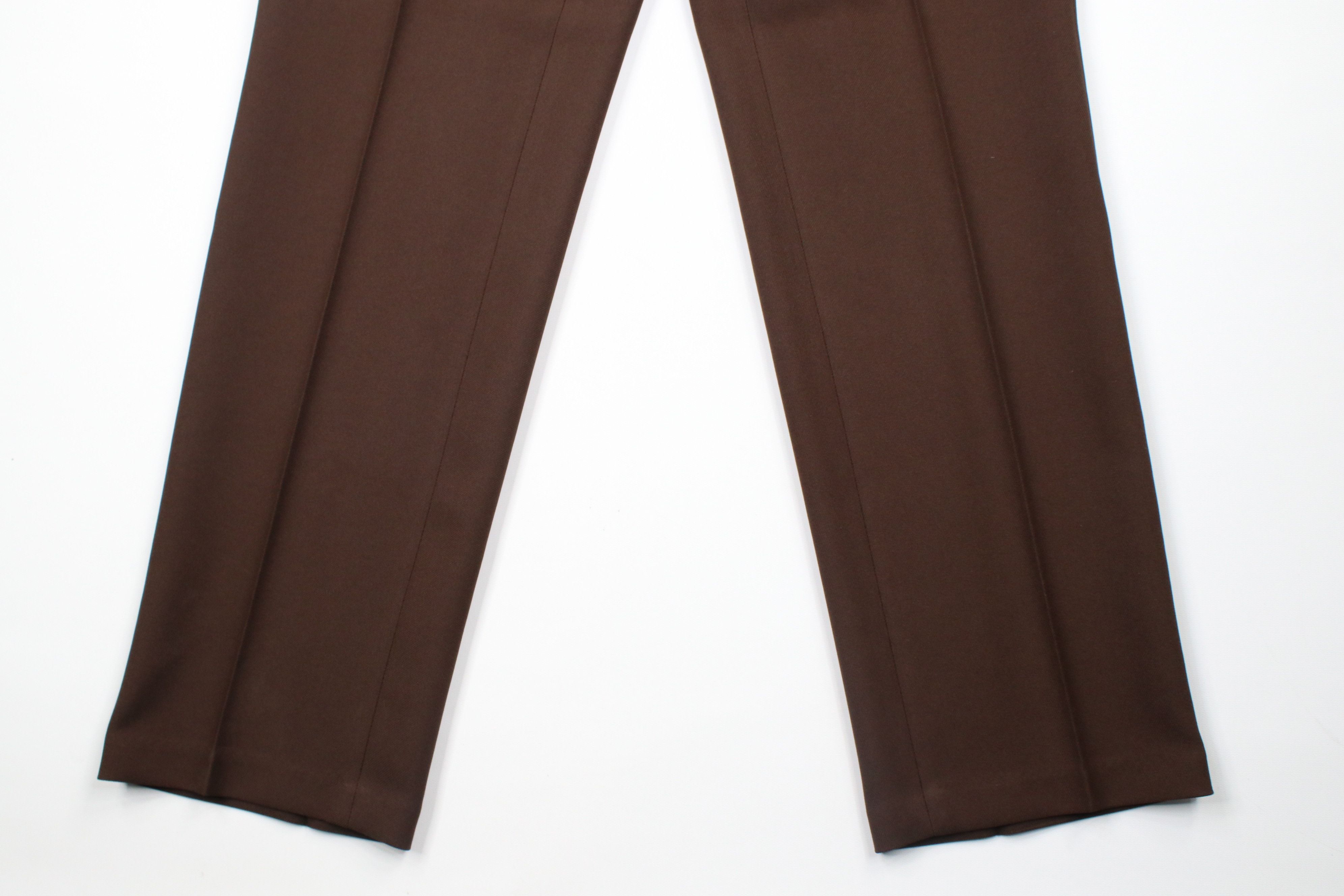 Levi's × Vintage Vintage 80s Levis Knit Flared Wide Leg Chino Pants Brown USA Size US 32 / EU 48 - 4 Thumbnail