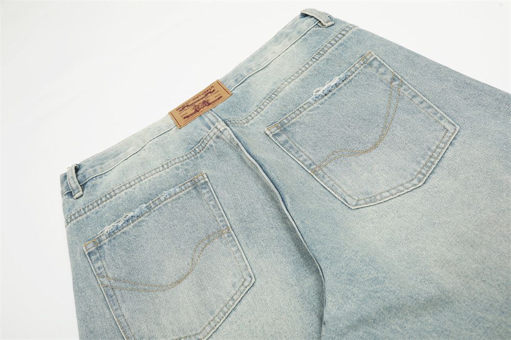 Japanese Brand × Jean Men's vintage washed gradient distressed wide-leg jeans Size US 32 / EU 48 - 6 Thumbnail