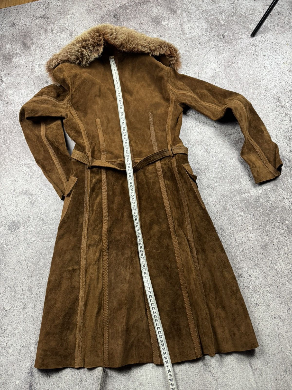 Japanese Brand VINTAGE SUEDE LEATHER FUR COAT JAPAN GLAMOUR RARE Y2K 90s Size S / US 4 / IT 40 - 12 Thumbnail