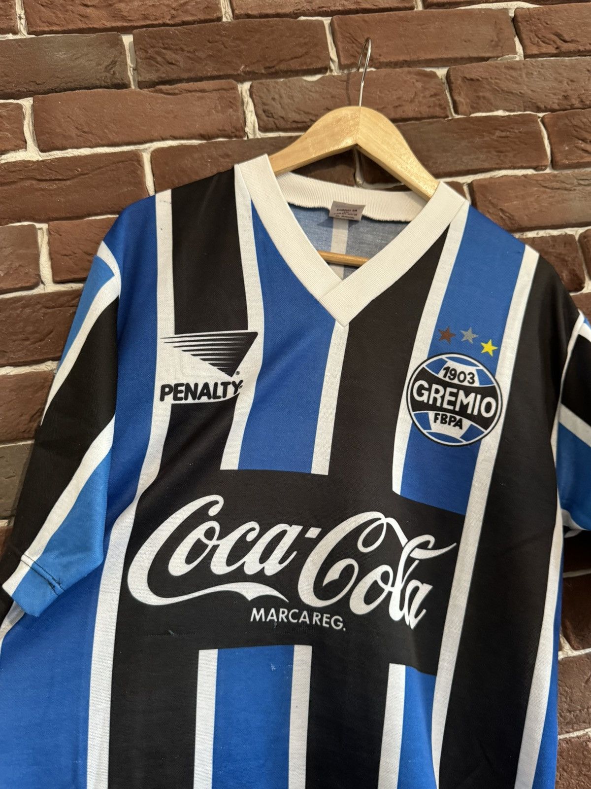 Penalty × Vintage Rare Vintage 1992/93 Gremio Home Football Soccer Jersey L Size US L / EU 52-54 / 3 - 8 Thumbnail