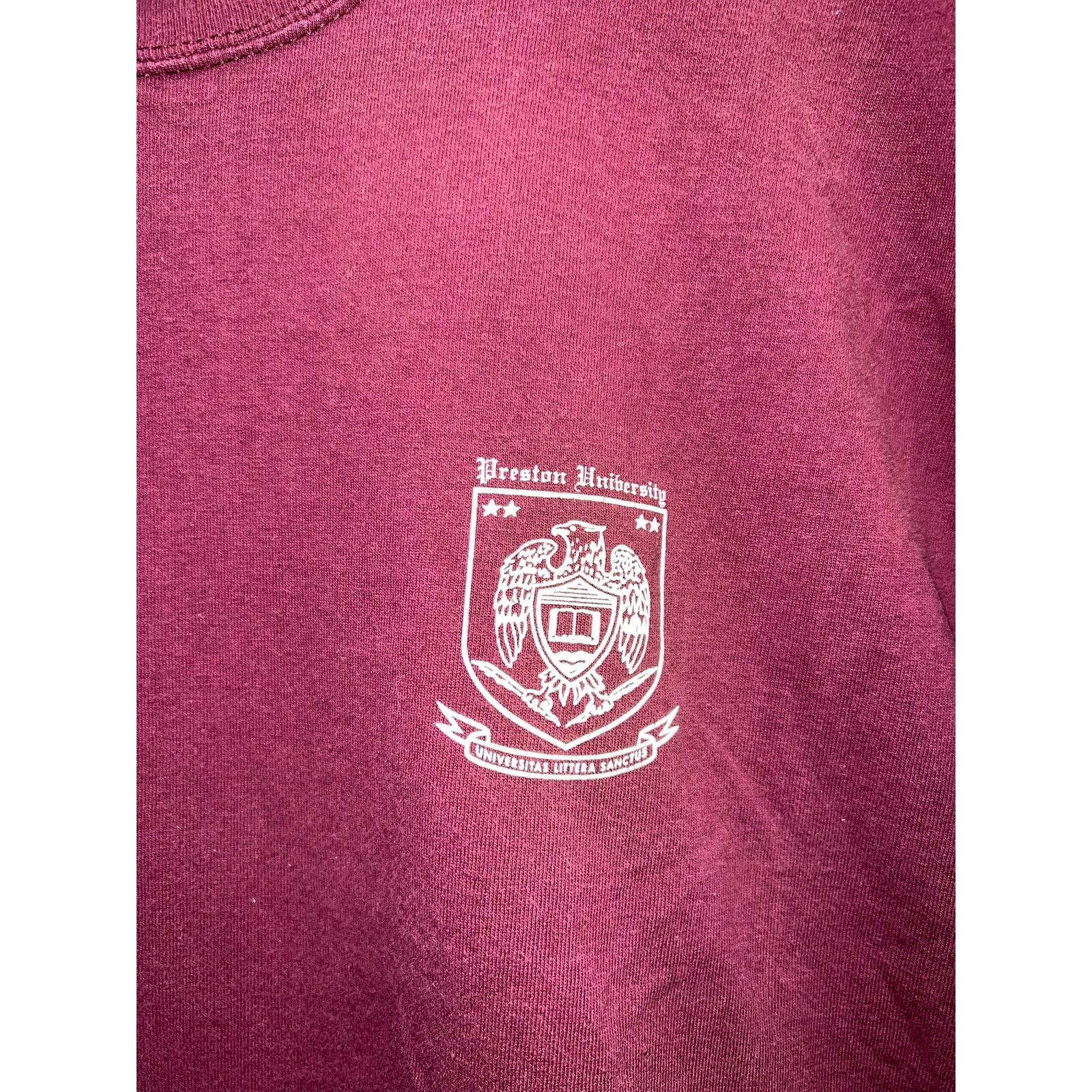 Gildan Vintage Preston University Shirt Cheyenne Wyoming Red Tee XL Size US XL / EU 56 / 4 - 2 Thumbnail