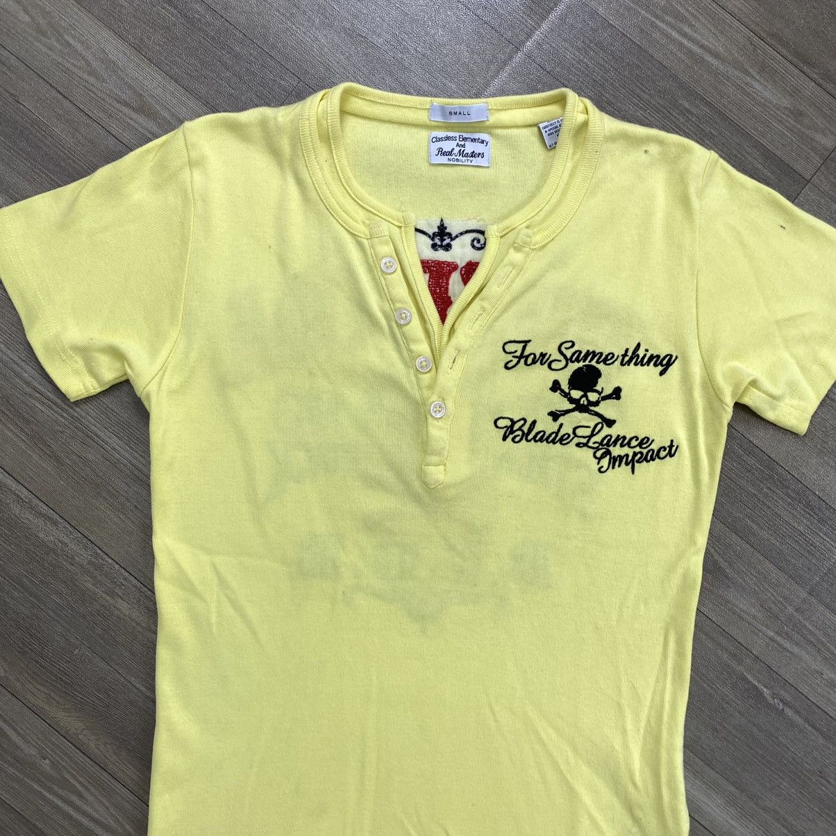 Japanese Brand Real Masters Skulls Wisdom Aflacttion Lgb Style Button Tee Size US S / EU 44-46 / 1 - 12 Thumbnail