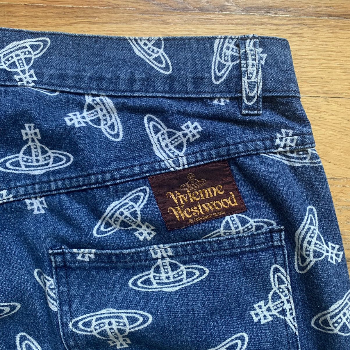 Vivienne Westwood SS1985 Orb Monogram Print Jeans Size US 34 / EU 50 - 7 Thumbnail