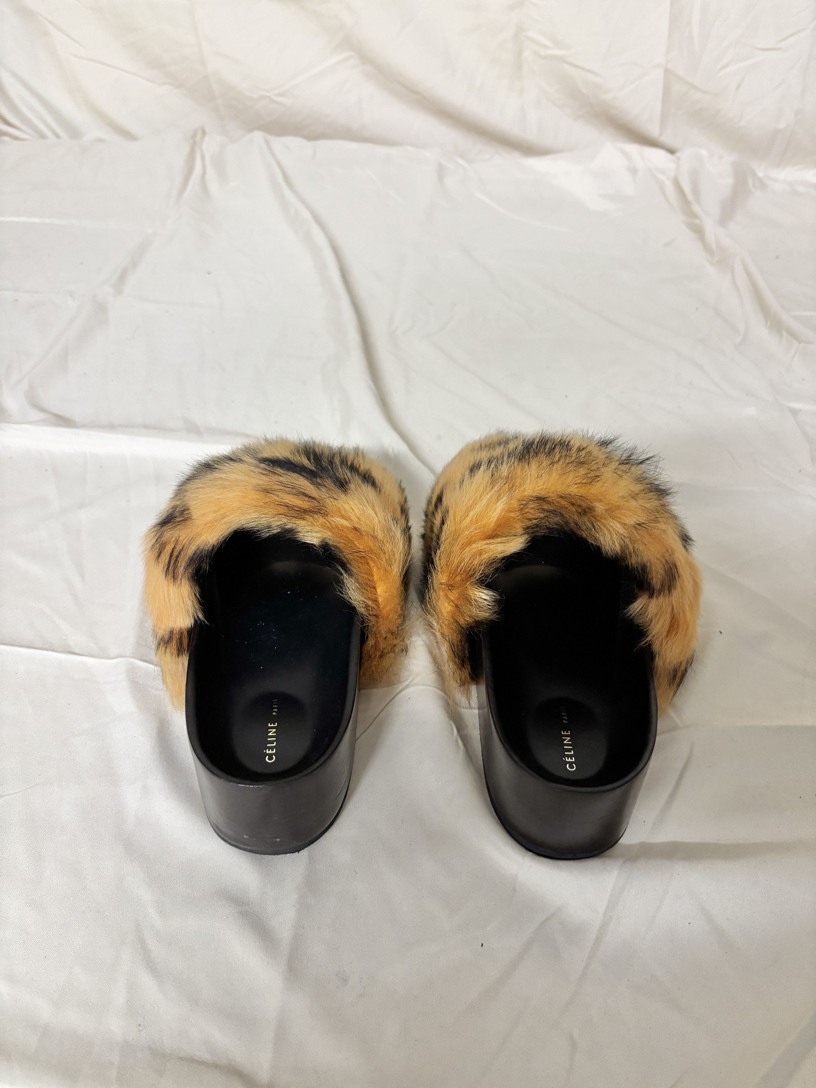 Celine Celine furry slides by Phoebe Philo - NIB sz 37 Size US 7 / IT 37 - 6 Thumbnail