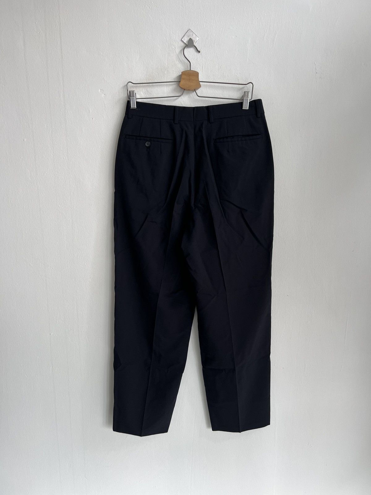 Yohji Yamamoto 1990s Yohji Yamamoto Black Minimal Gabardine 🎈Trousers Pants Size US 31 - 7 Thumbnail