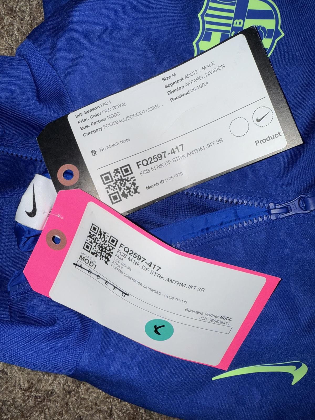 Nike Nike Men’s FC Barcelona Strike Third Dri-FIT Soccer Anthem Jacket Sample Size US M / EU 48-50 / 2 - 11 Thumbnail