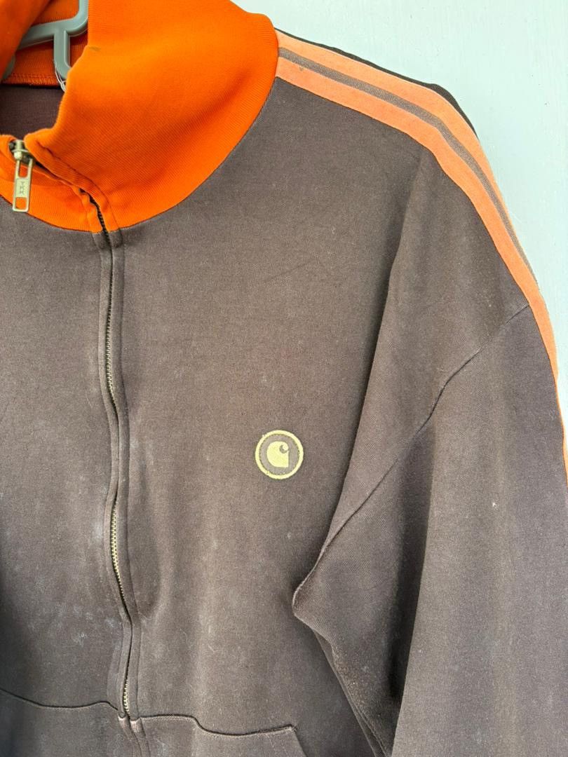 Carhartt Vtg Carhartt Stripe Sweater/Track Top Small Logo Design Size US XL / EU 56 / 4 - 10 Thumbnail