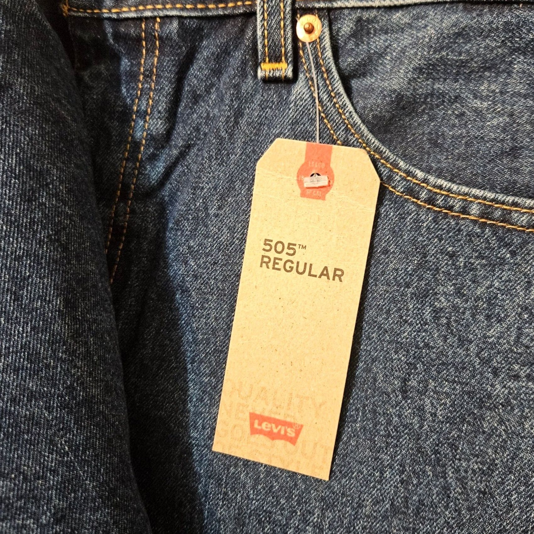 Levi's Levi's Jeans Regular Blue 38x34 Dark Wash 100% Cotton Mens Size US 38 / EU 54 - 4 Thumbnail