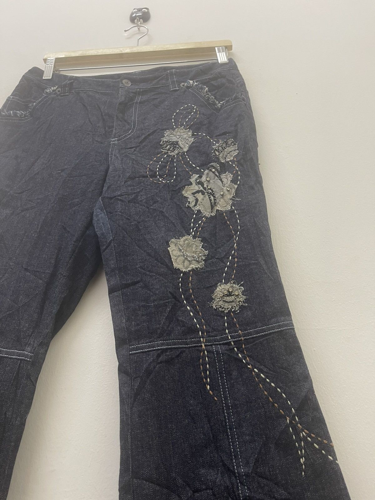 Louis Feraud Rare Vintage LF By LOUIS FERAUD Flare Designer Denim Size 27" / US 4 / IT 40 - 4 Thumbnail
