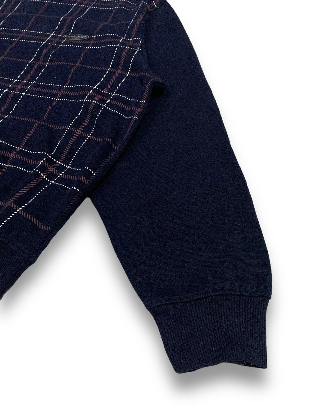 Michiko Koshino London Y2K Michiko Koshino London Dark Navy Plaid Tartan Sweatshirt Size US M / EU 48-50 / 2 - 9 Thumbnail