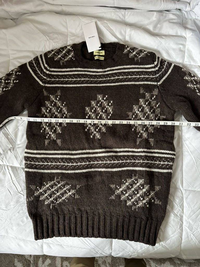De Bonne Facture Brown Folk Wool-Jacquard Sweater Size US S / EU 44-46 / 1 - 4 Thumbnail