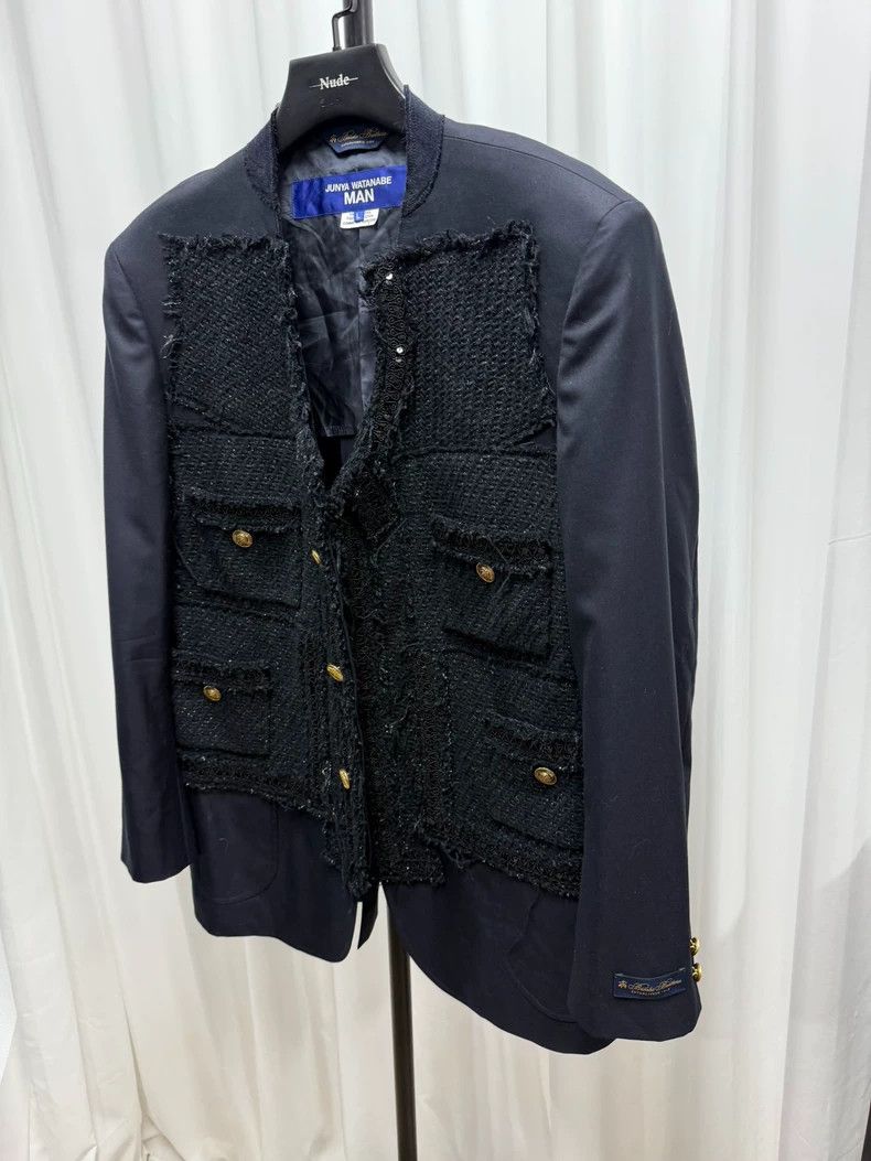 Junya Watanabe Junya watanabe size l Small fragrant tweed spliced wool bl Size 36R - 2 Thumbnail
