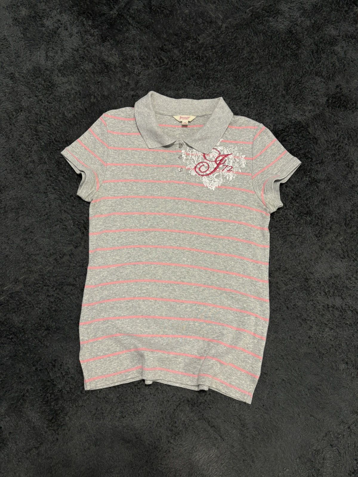 Hysteric Glamour × Undercover 2000s Cute Japan Y2K Abercrombie Style Striped Polo Tee Size M / US 6-8 / IT 42-44 - 1 Thumbnail