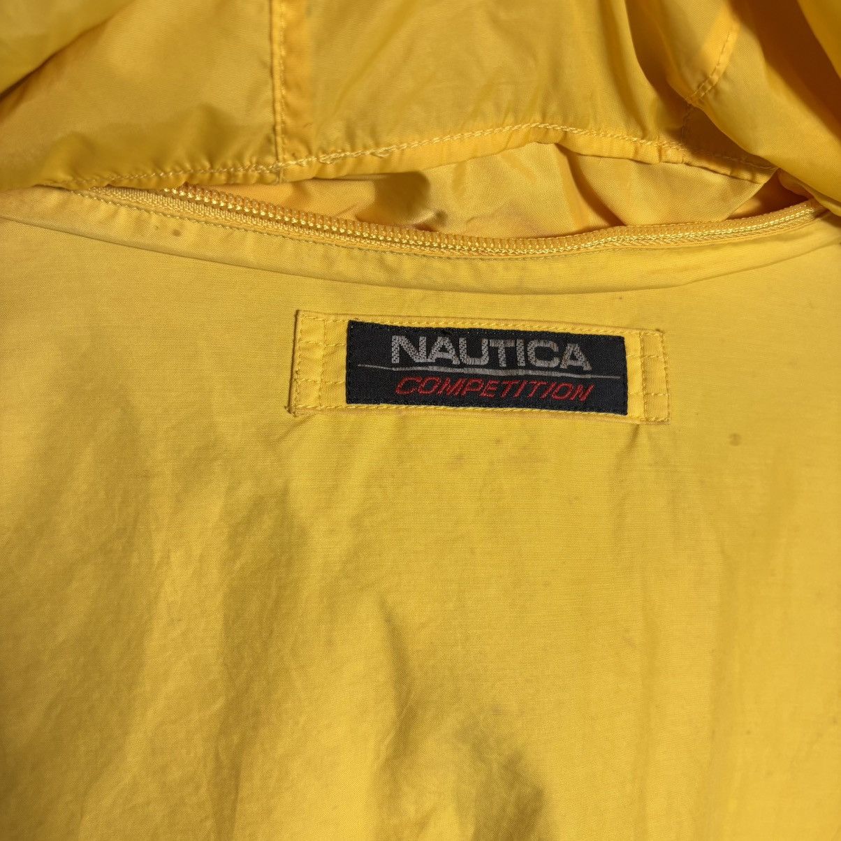 Nautica Vintage 90s Nautica Yellow Windbreaker Bomber Hoodie Jacket Size US L / EU 52-54 / 3 - 5 Thumbnail