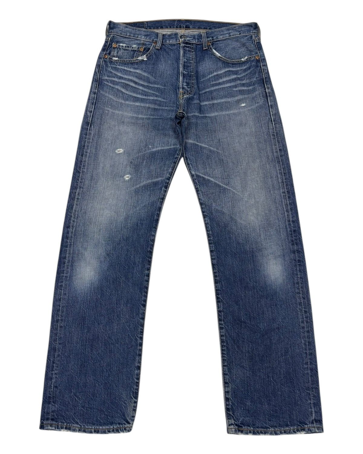 Levi's 🔥VINTAGE LEVIS 501 DISTRESSED DENIM JEANS Size US 34 / EU 50 - 1 Thumbnail