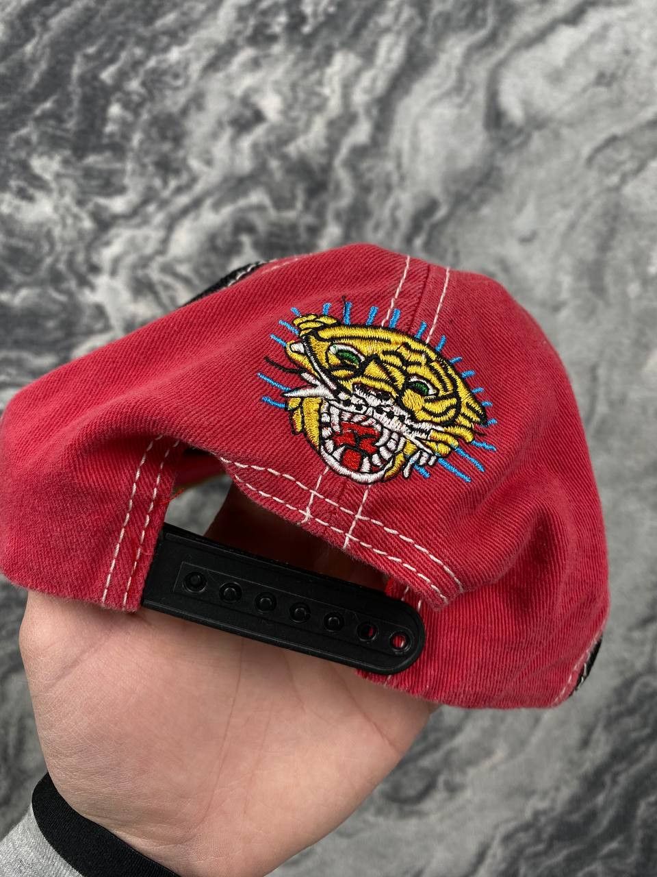 Ed Hardy Ed Hardy by Christian Audigier Eternal Love Cap Hat Y2K Red Size ONE SIZE - 6 Thumbnail