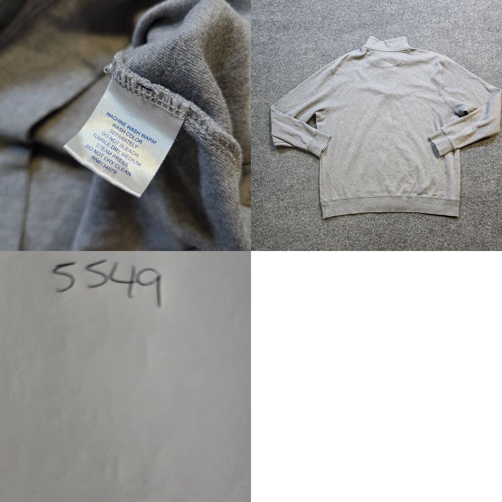 Vineyard Vines Vineyard Vines Sweater Mens Large Gray 1/4 Zip Knit Sweatshirt Stretch Casual Size US L / EU 52-54 / 3 - 8 Thumbnail