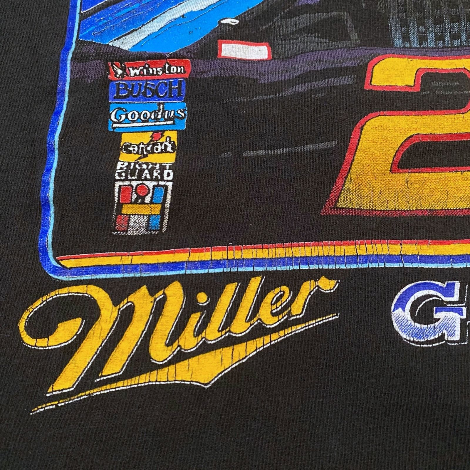 NASCAR × Vintage Vintage 90s Rusty Wallace Miller Draft Beer Racing T Shirt Size US L / EU 52-54 / 3 - 6 Thumbnail