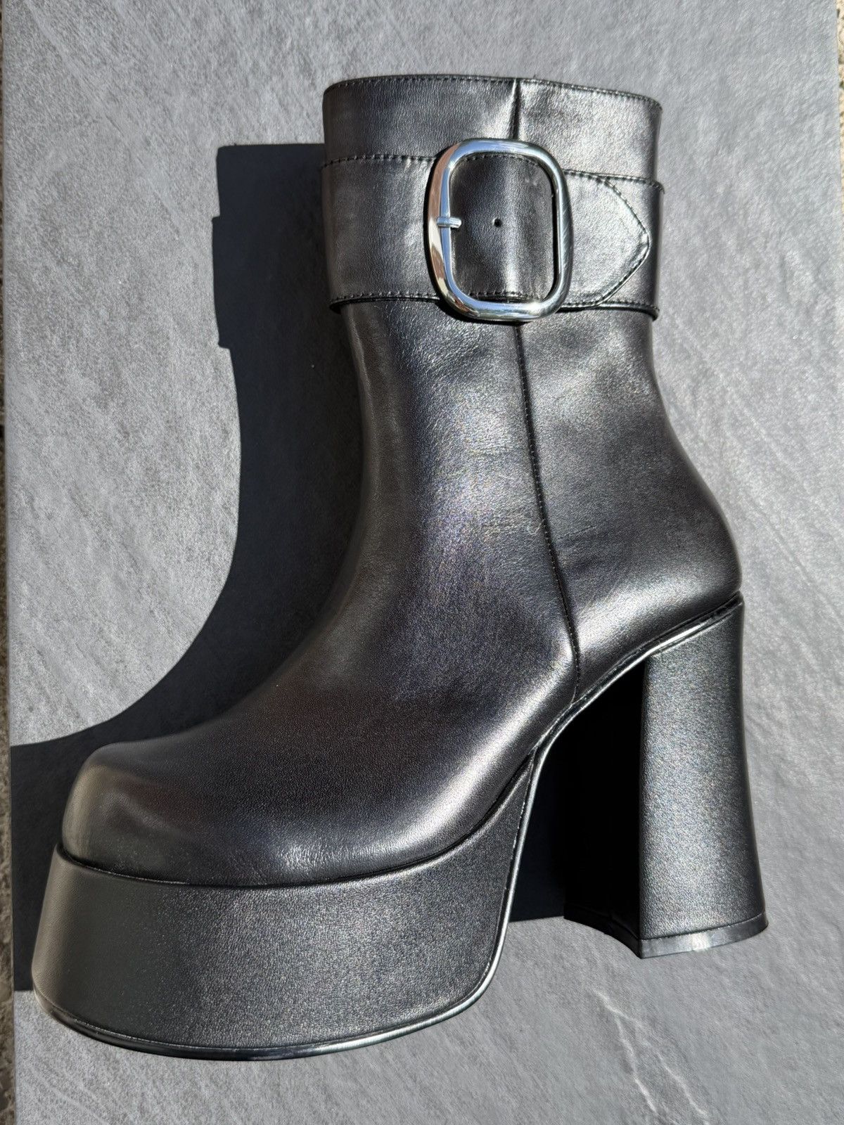 Steve Madden STEVE MADDEN |NO BOX| Siren Platform Leather Boots SCRATCHES Size US 8 / IT 38 - 1 Thumbnail