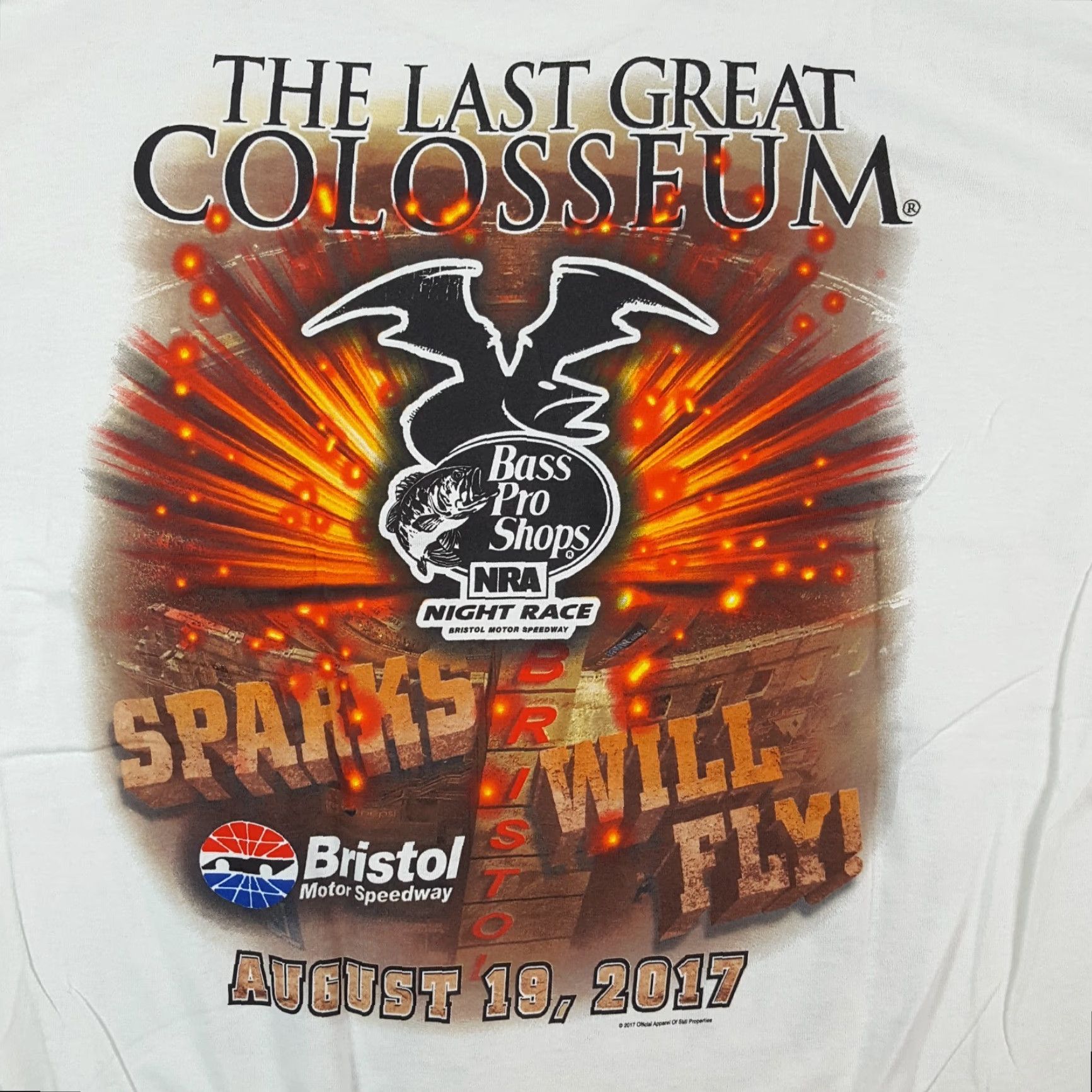 Delta VINTAGE NASCAR Gladiators Collide Bristol Racing Delta T-Shirt Mens XL White Cot​ton Embroidered Logo Retro 90s 00s Vintage Y2K Racing EPL Size US XL / EU 56 / 4 - 6 Thumbnail