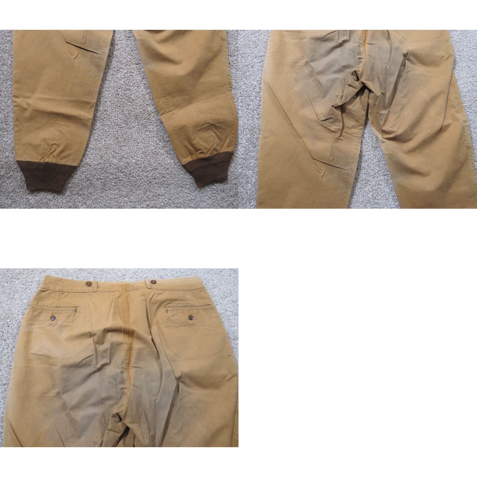 Vintage **VTG 1920S DUXBAK CANVAS HUNTING PANTS SIZE 34 BROWN BUTTON FLY** User: VTG 1920S DUXBAK CANVAS HUNTING PANTS SIZE 34 BROWN BUTTON FLY RAINPROOF Size US 34 / EU 50 - 9 Thumbnail