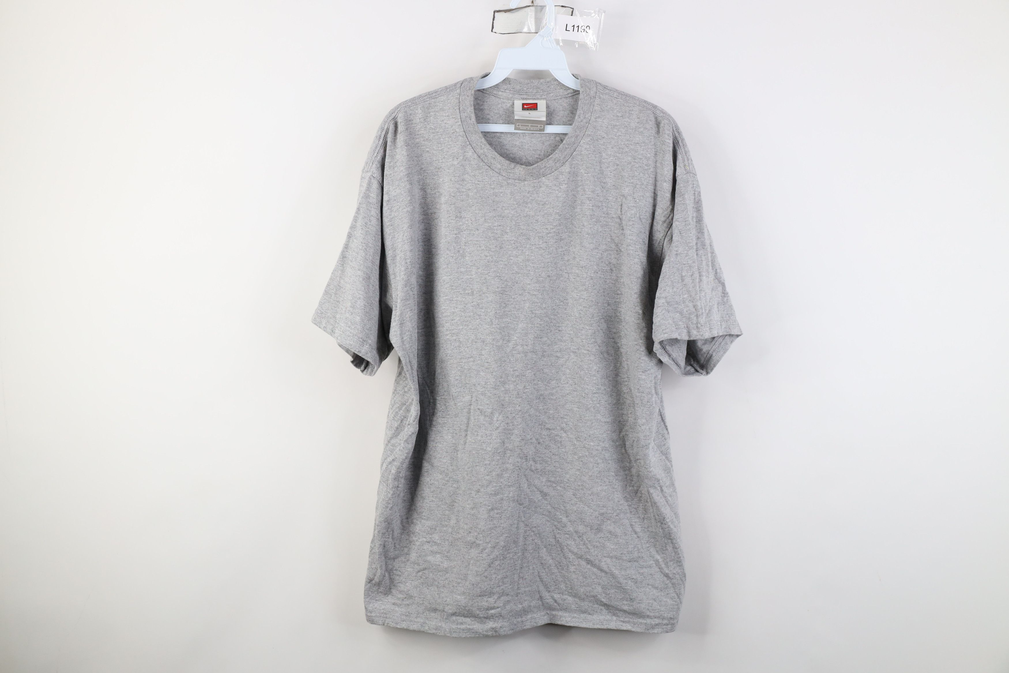 Nike Vintage 90s Y2K Nike Travis Scott Mini Swoosh T-Shirt Gray Size US L / EU 52-54 / 3 - 1 Thumbnail