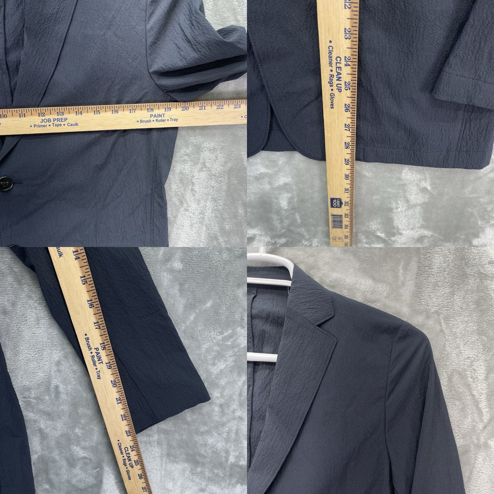 Theory Theory blazer Mens size 38 Casual Clinton Navy Sport Coat Jacket seersucker Size 38R - 8 Thumbnail