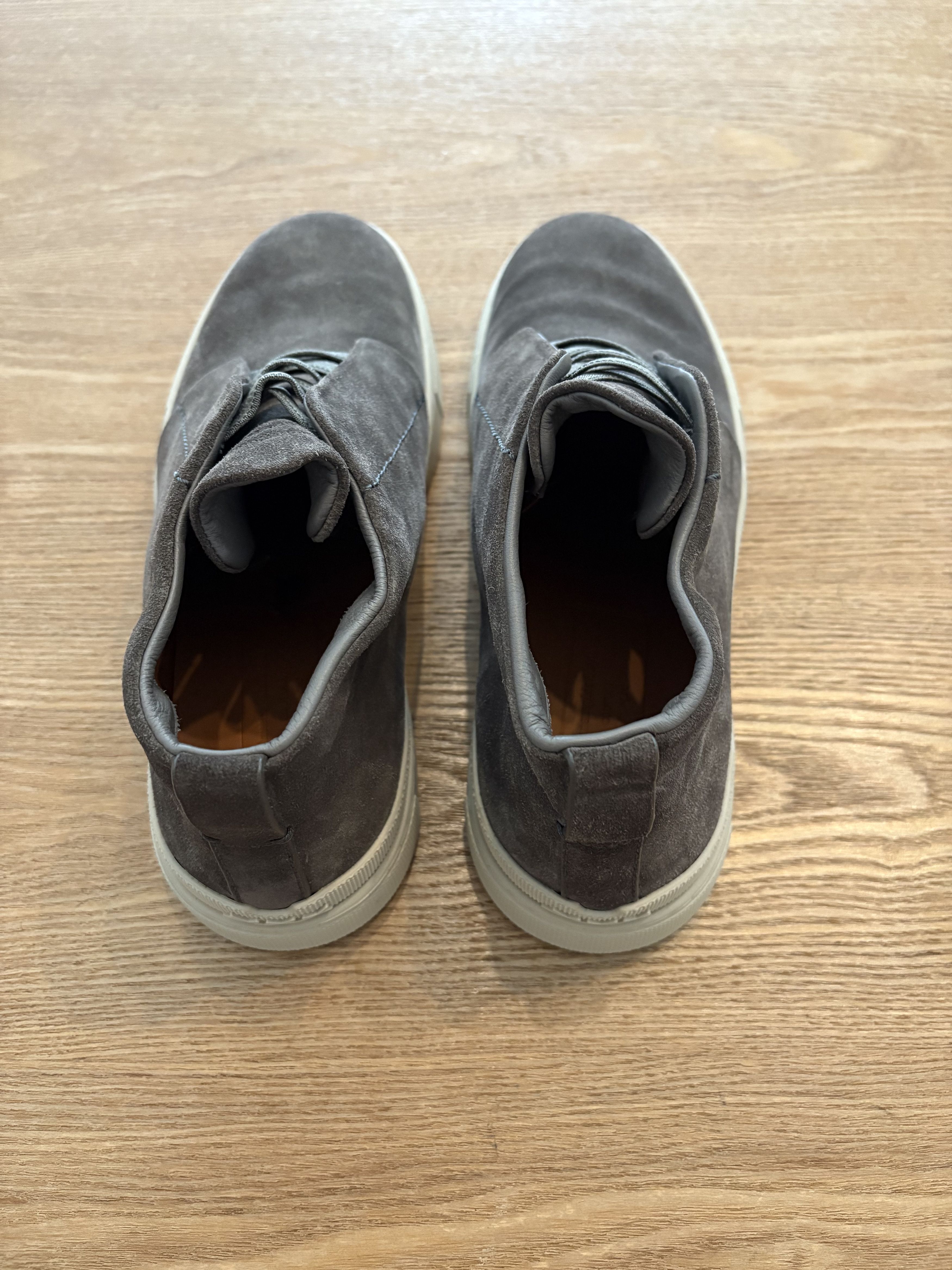 Ermenegildo Zegna Zegna Triple Stitch Sneakers – Gray Suede & Leather Size US 8 / EU 41 - 4 Thumbnail