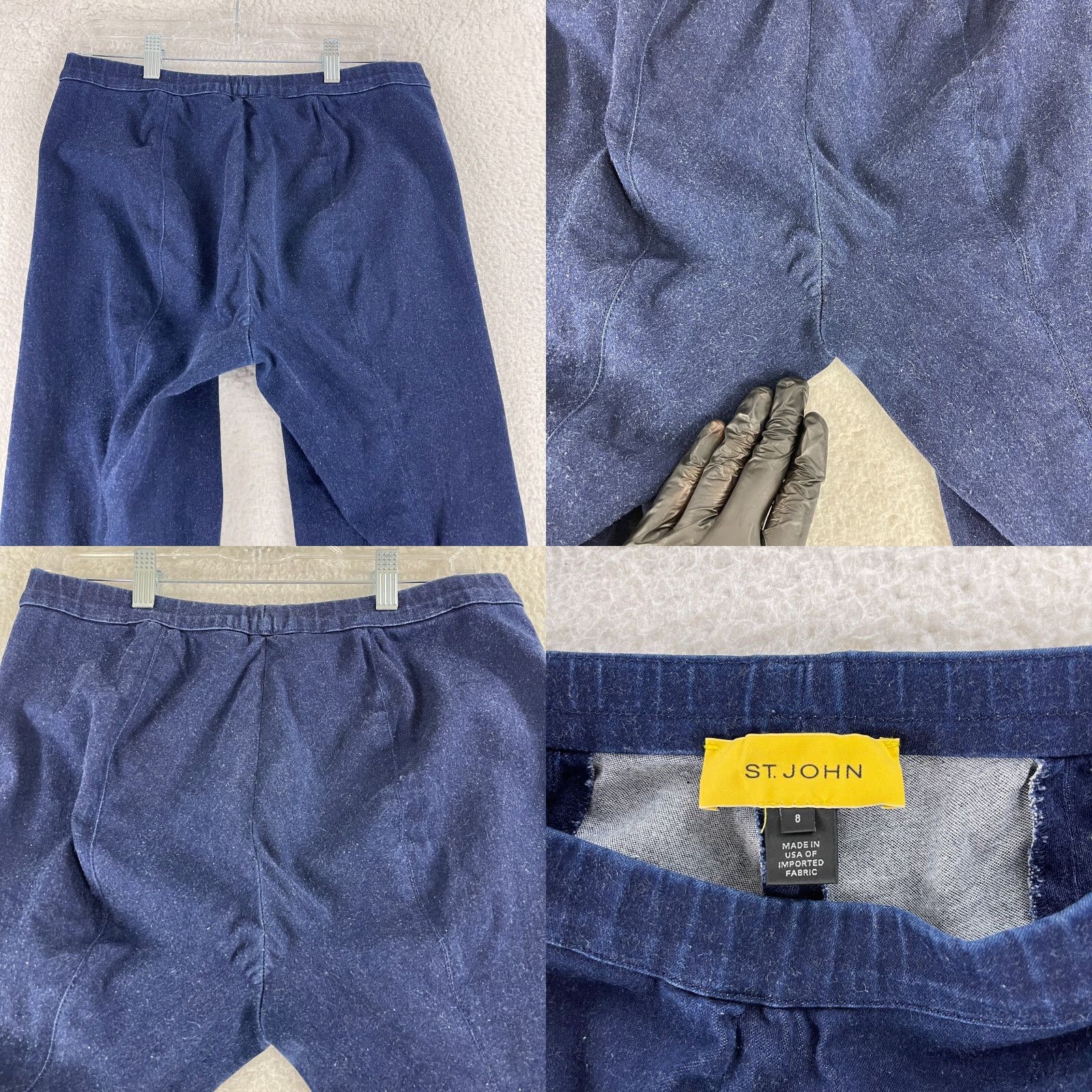 St. John St. John Denim Pull On Skinny Jegging Pants Womens 8 Blue VTG Made in USA Size 30" / US 8 / IT 44 - 9 Thumbnail