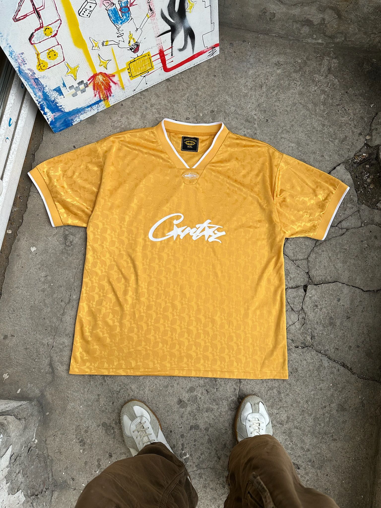 Corteiz Cortez Street League Jersey Yellow Red Size US XXL / EU 58 / 5 - 2 Thumbnail