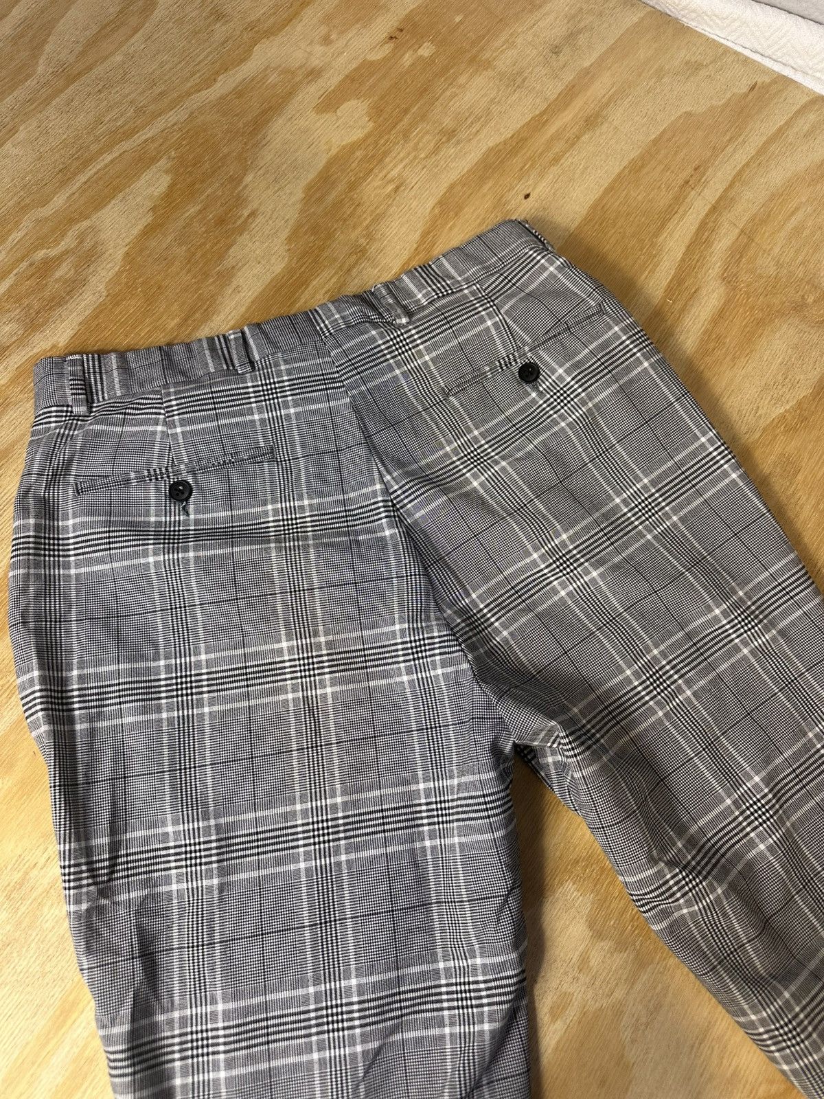 Boohoo Mens Grey White Black Plaid Dress Pants US 32 Size US 32 / EU 48 - 4 Thumbnail