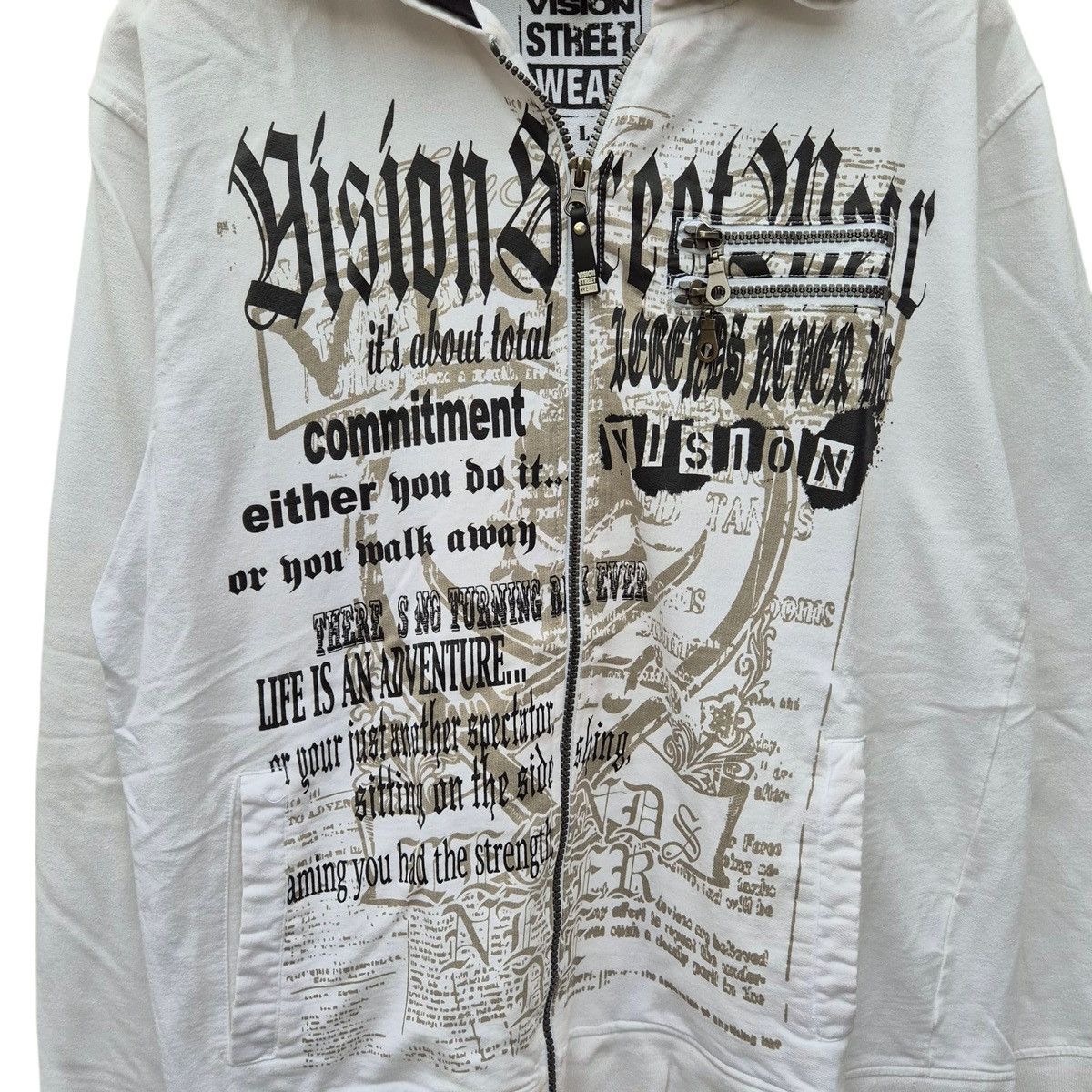 If Six Was Nine × Japanese Brand × Vision Streetwear Vision street wear poem zip hoodie Size US L / EU 52-54 / 3 - 3 Thumbnail