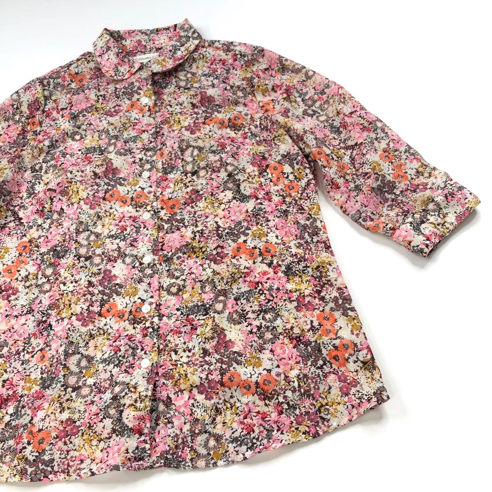 Coldwater Creek Coldwater Creek MED Button LS Lightweight Multicolor Floral Shirt All Over Print Ladies Shirt Button-Up Size M / US 6-8 / IT 42-44 - 2 Thumbnail