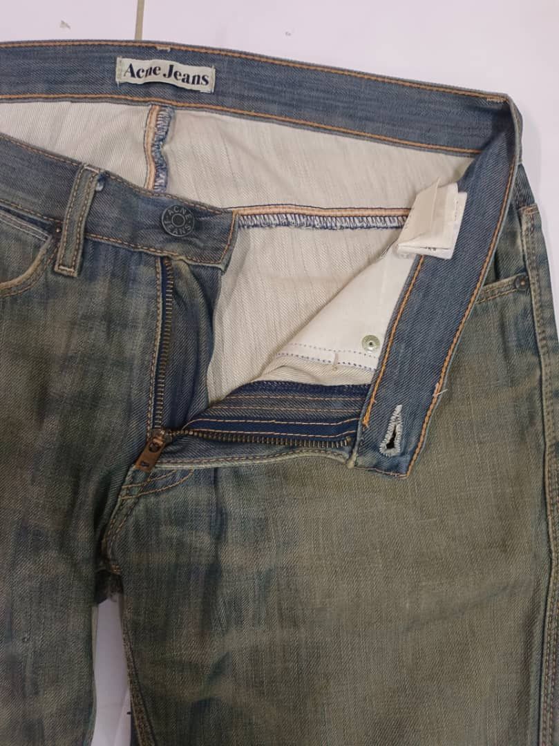 Acne Studios Acne Jeans Mud Wax Washed Distressed Finishing Jeans Size US 31 - 5 Thumbnail