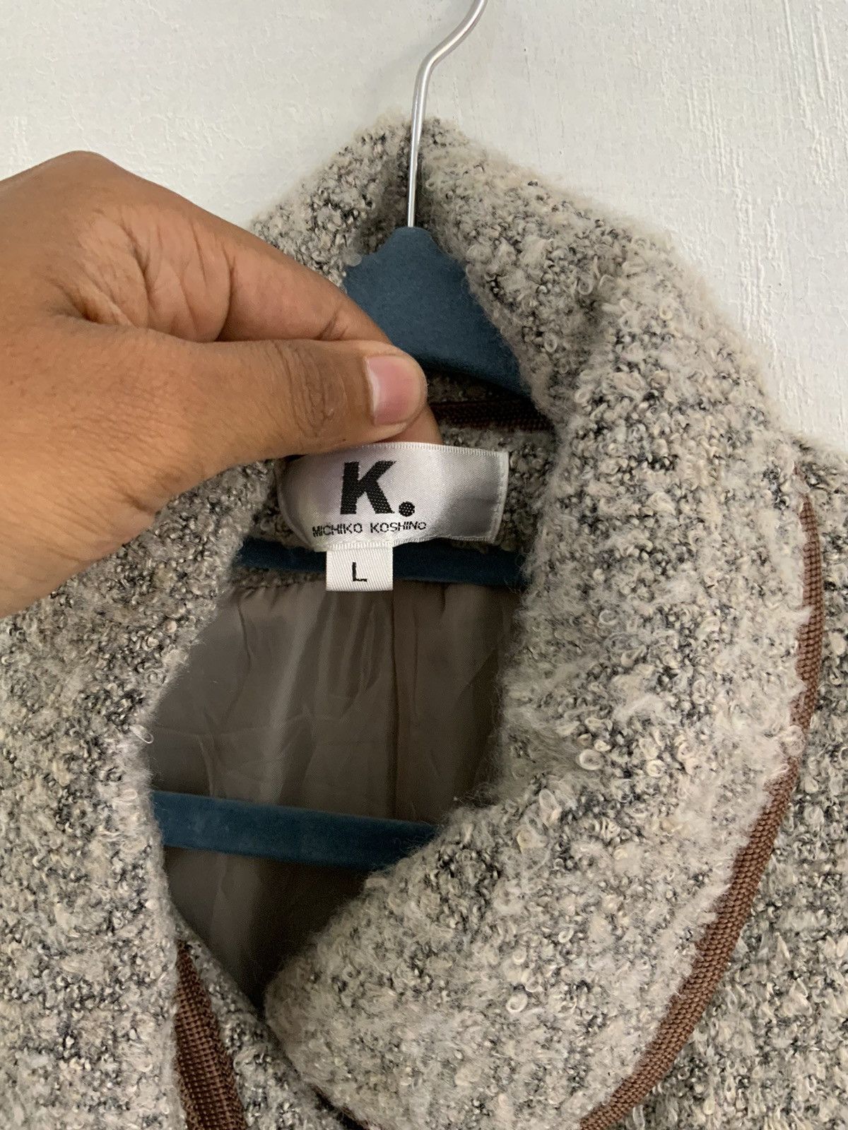 Michiko Koshino Michiko Koshino Mohair Fur Winter Session Light Jacket Size US L / EU 52-54 / 3 - 8 Thumbnail