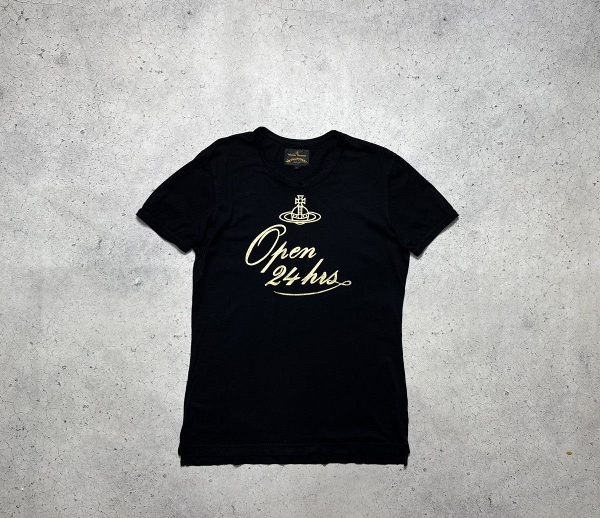 VIVIENNE WESTWOOD ANGLOMANIA ビッグT Vivienne Westwood Anglomania Big Logo Gold Orb Black T-shirt
