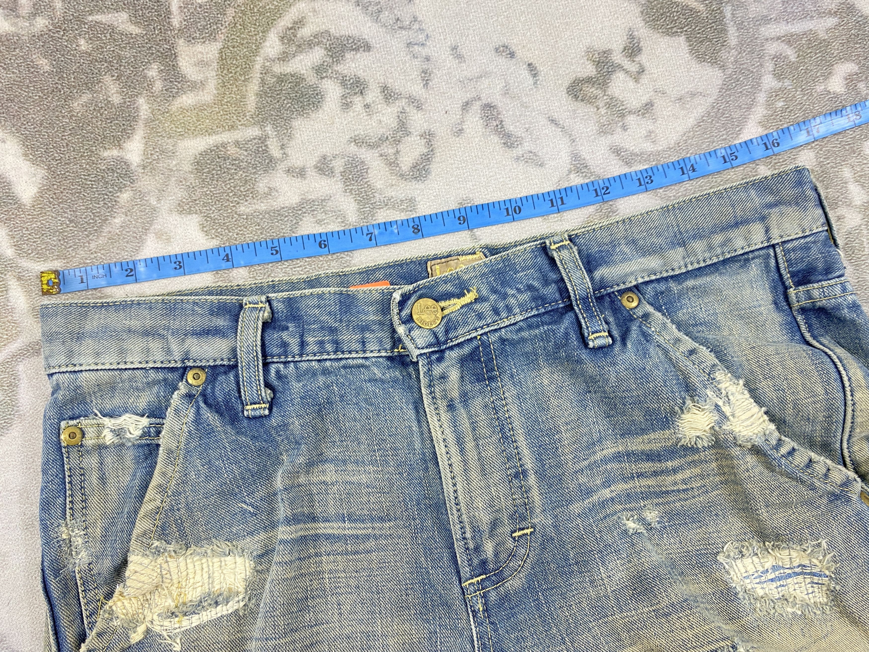 If Six Was Nine Redline Dirty Blue Vintage Lee Jeans 33x33 Denim- JN3660 Size US 33 - 5 Thumbnail