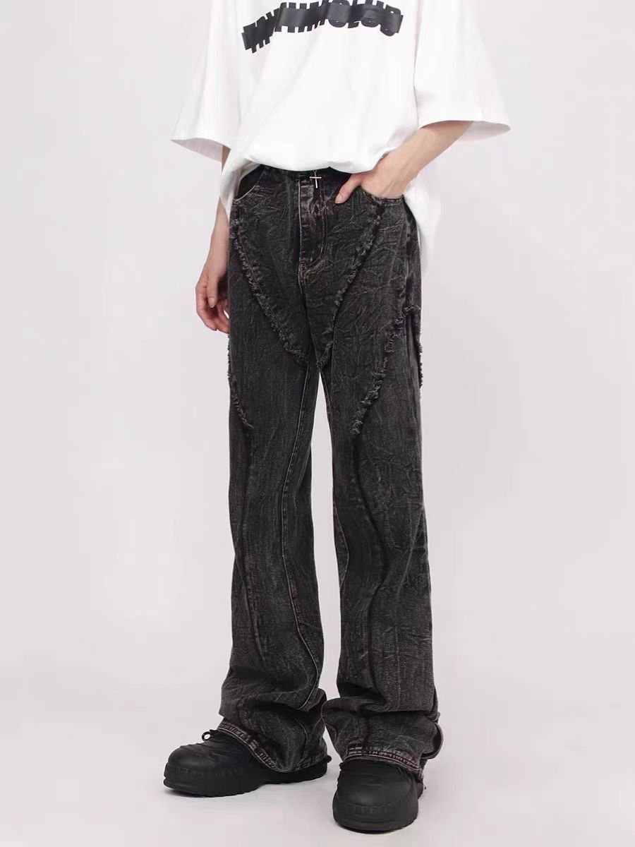 Japanese Brand × Jean Punk Street Style Raw Edge Design Jeans Size US 30 / EU 46 - 1 Thumbnail