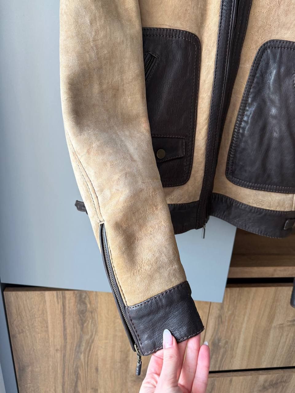 Roberto Cavalli Roberto Cavalli Shearling Leather Biker Fur Detail Jacket Size US L / EU 52-54 / 3 - 7 Thumbnail
