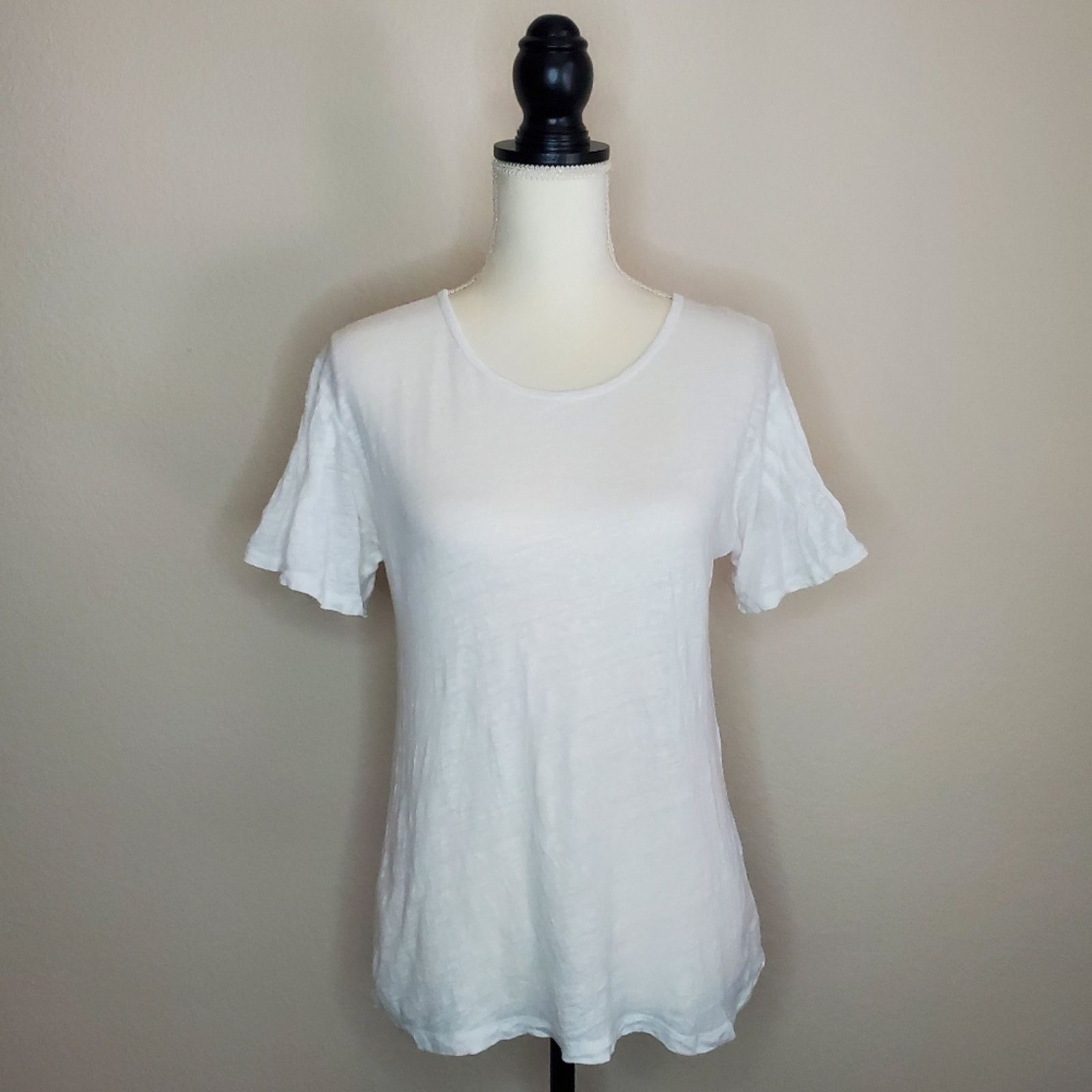 J.Crew J. Crew Linen Bell Sleeve Top Small Size S / US 4 / IT 40 - 1 Thumbnail