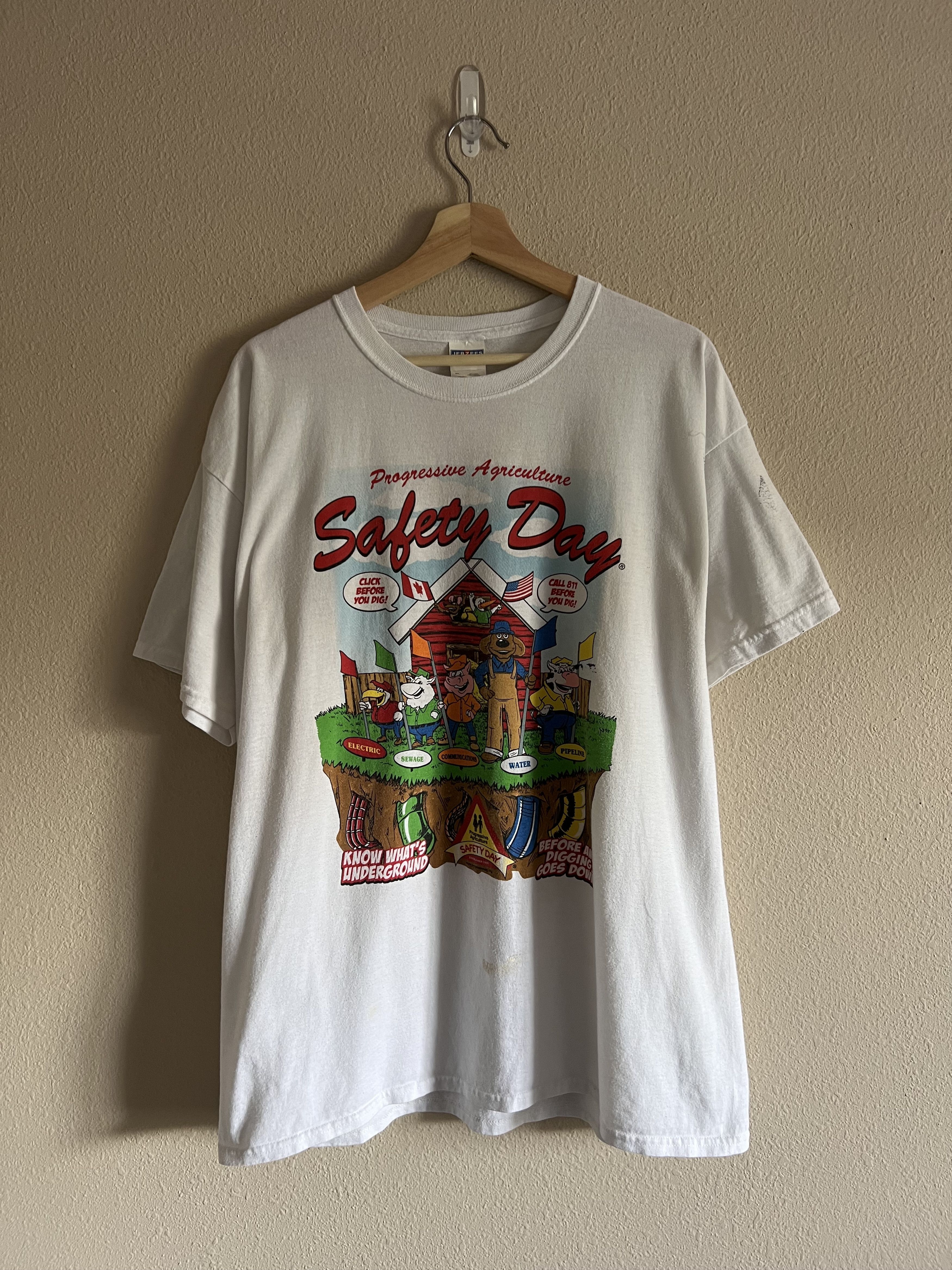 Vintage Y2K Progressive Agriculture Safety Day Tee Size US XL / EU 56 / 4 - 2 Thumbnail