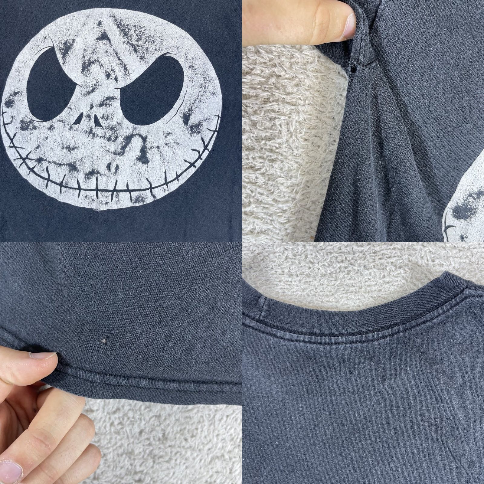 Disney VINTAGE Nightmare Before Christmas T-Shirt Mens Medium Black Jack Skellington Disney Graphic Print 90s Christmas Halloween Goth Emo Hot Topic Size US M / EU 48-50 / 2 - 8 Thumbnail