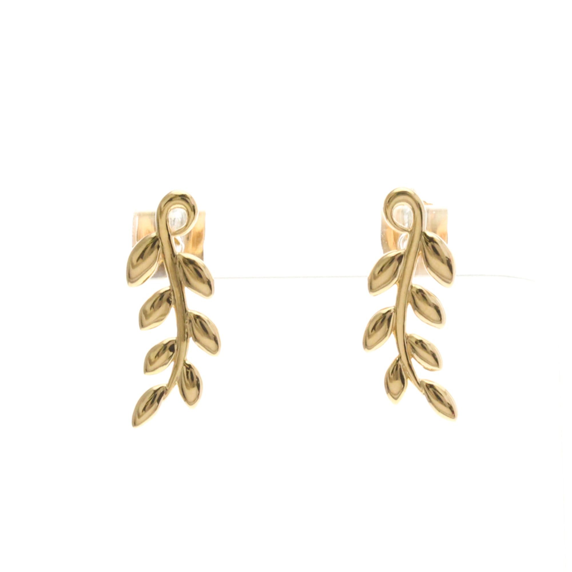 Tiffany & Co. Tiffany Olive Leaf Earrings No Stone Pink Gold (18K) Stud Earrings Pink Gold Size ONE SIZE - 1 Thumbnail
